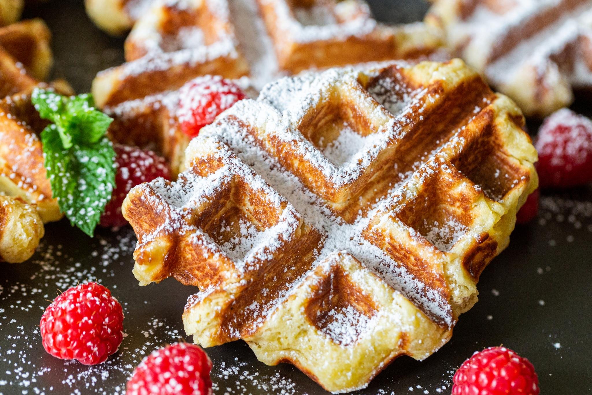 The Easiest Liege Belgian Waffles Video Momsdish