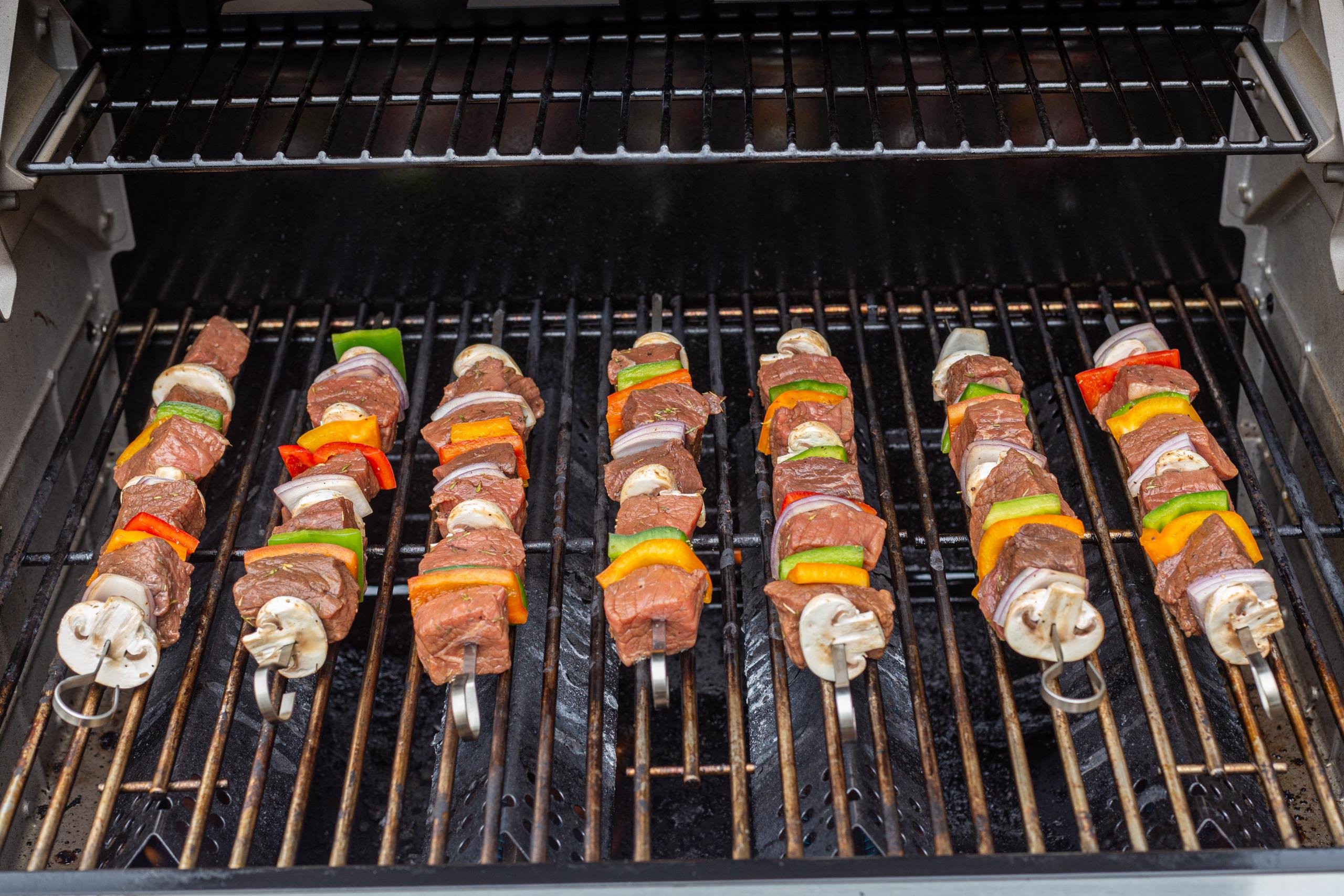 Marinated Barbecue Meat On Skewer Shish Stock Photo 1095659402