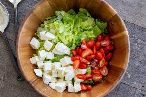 Salad ingredients in a bowl