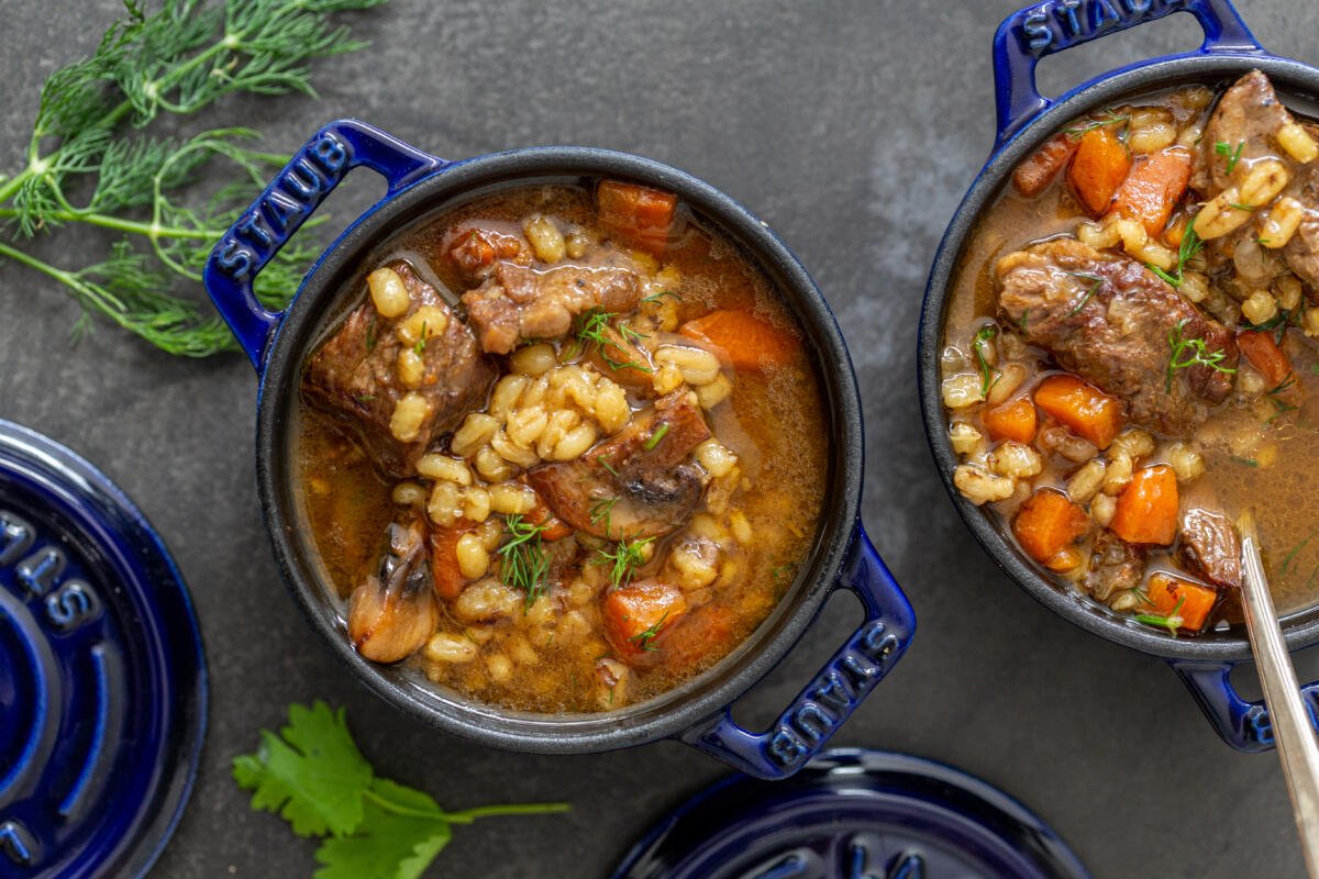 Easy Beef Barley Soup Recipe - Momsdish