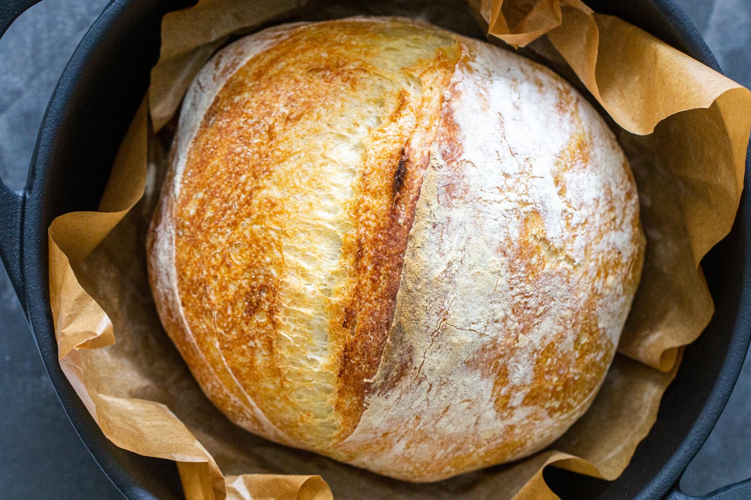 Easy Dutch Oven No Knead Bread (Video) - Momsdish