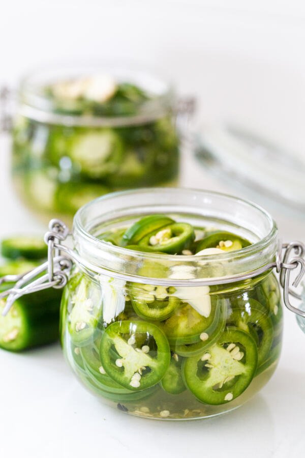 pickled Jalapenos in a jar