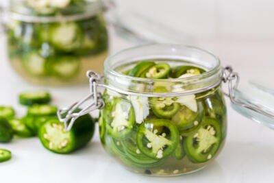 pickled Jalapenos in a jar