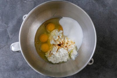 eggs sugar and cottage cheese