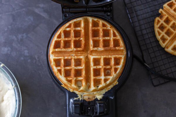 Waffle in a waffle maker