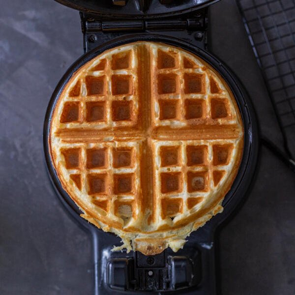 Waffle in a waffle maker
