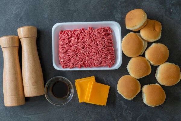 Ingredients for sliders