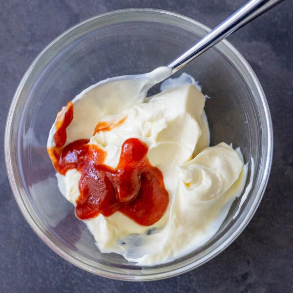 mayo and sriracha