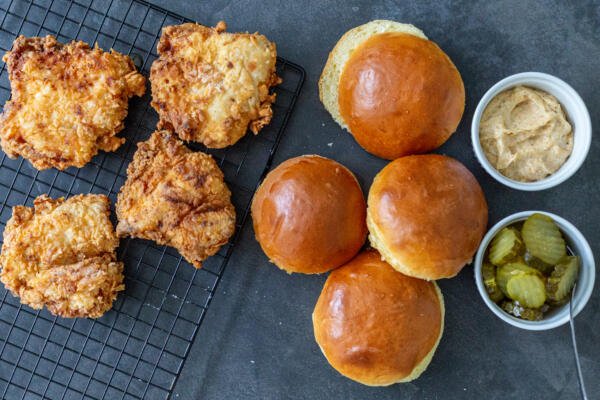 Popeye's Spicy Chicken Sliders Sandwich - Bad Batch Baking - Restaurant  Copycat Recipes & Family Favorites