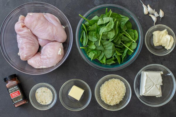 Ingredients for stuffed chicken