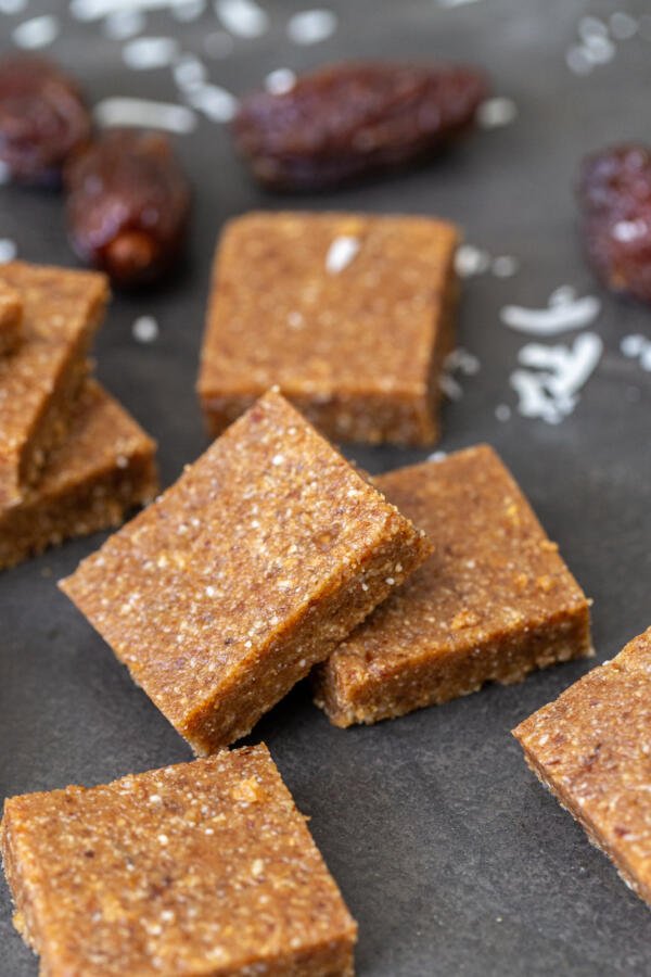 coconut bars on a table 