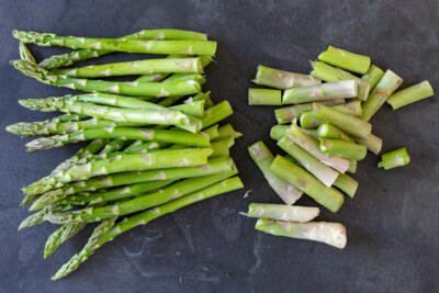 Asparagus with ends cut off