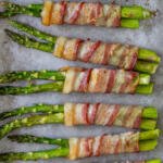 Baked Bacon wrapped Asparagus