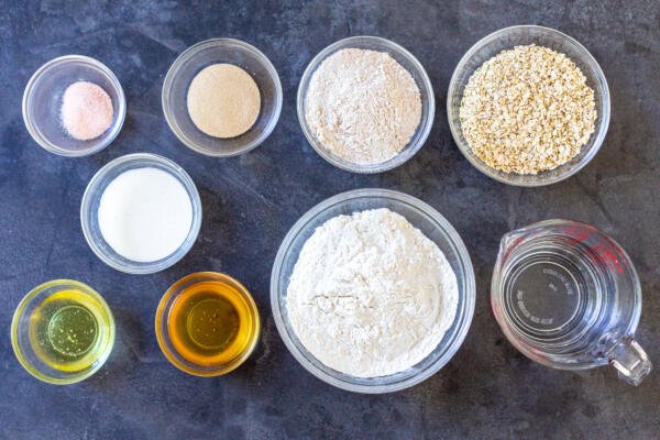 Ingredients for Honey wheat bread