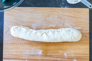 bread dough rolled up