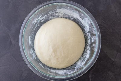 Naan dough doubled in a size