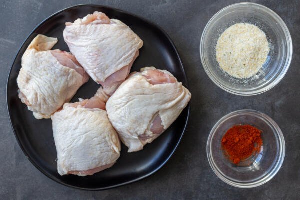 Ingredients for the air fryer chicken thighs