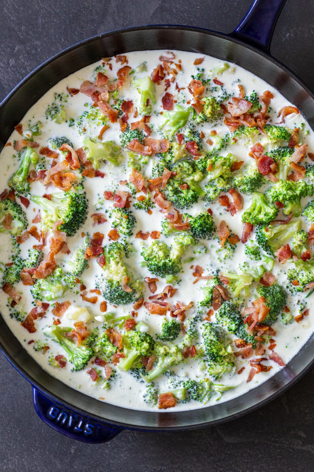 Alfredo Broccoli & Bacon (One Pan) Momsdish