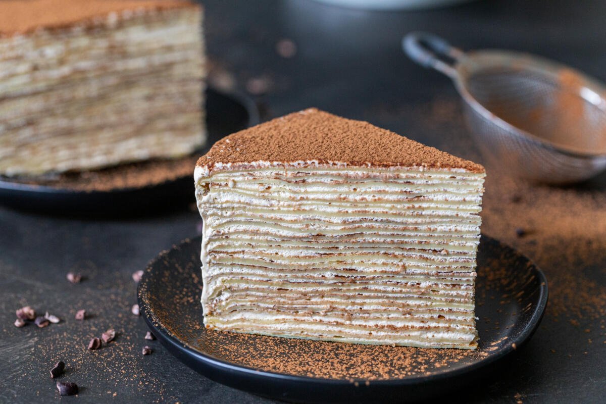 The Best Tiramisu Crepe Cake - Momsdish