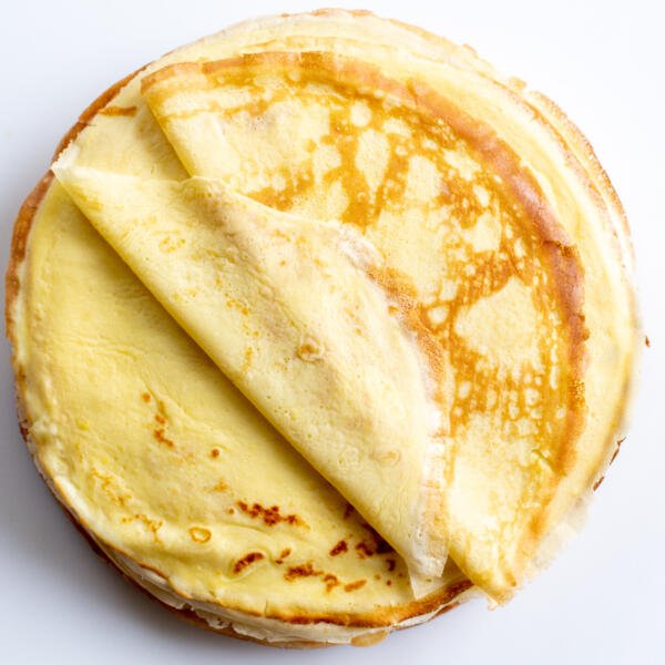 a pile of crepes