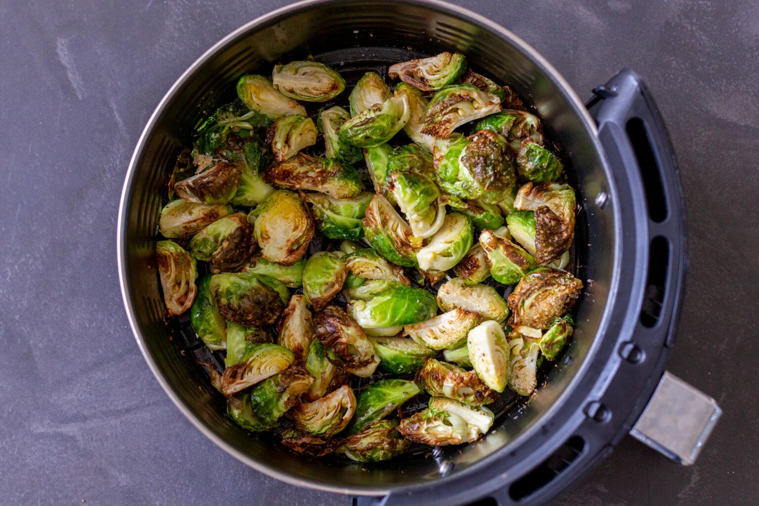 Crispy Parmesan Air Fryer Brussels Sprouts Momsdish