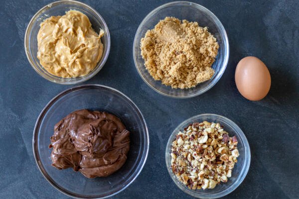 ingredients for nutella cookies