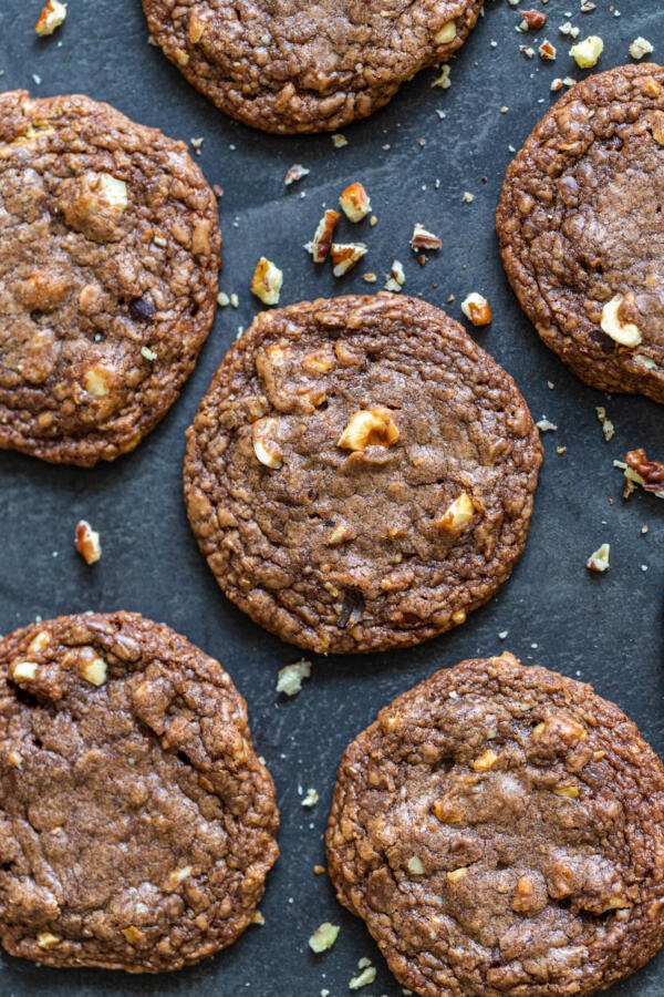 Nutella cookies with nuts 