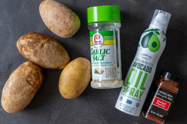 ingredients for air fryer potato wedges