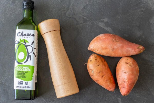 Ingredients for air fryer sweet potato