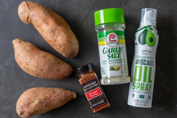 Ingredients for sweet potato fries