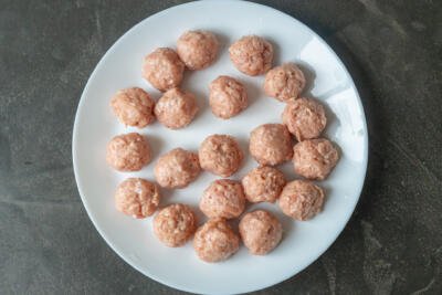 Meatballs on a plate
