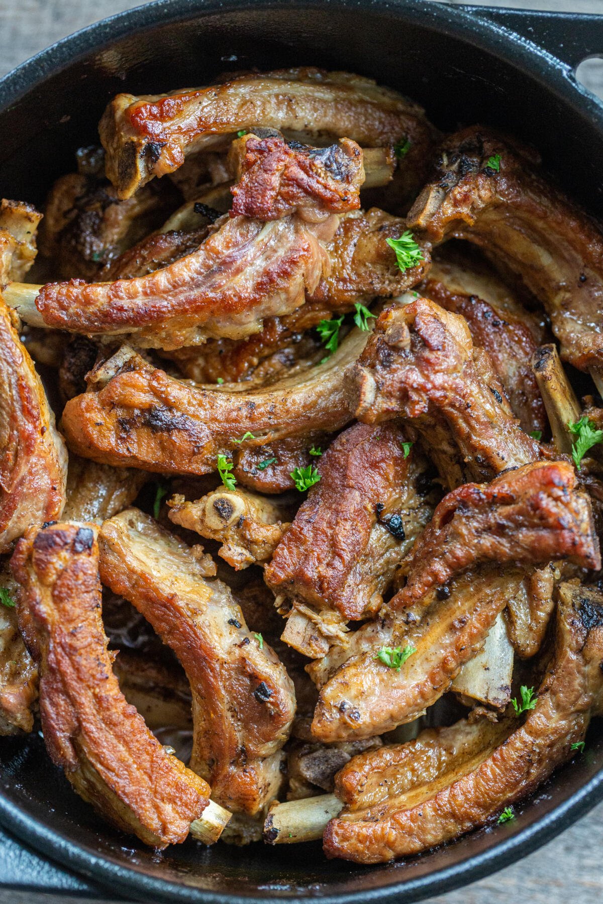 Baby Back Ribs  Cooked into Dutch Oven 