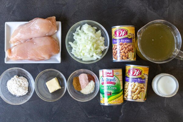 Ingredients for white chicken chili
