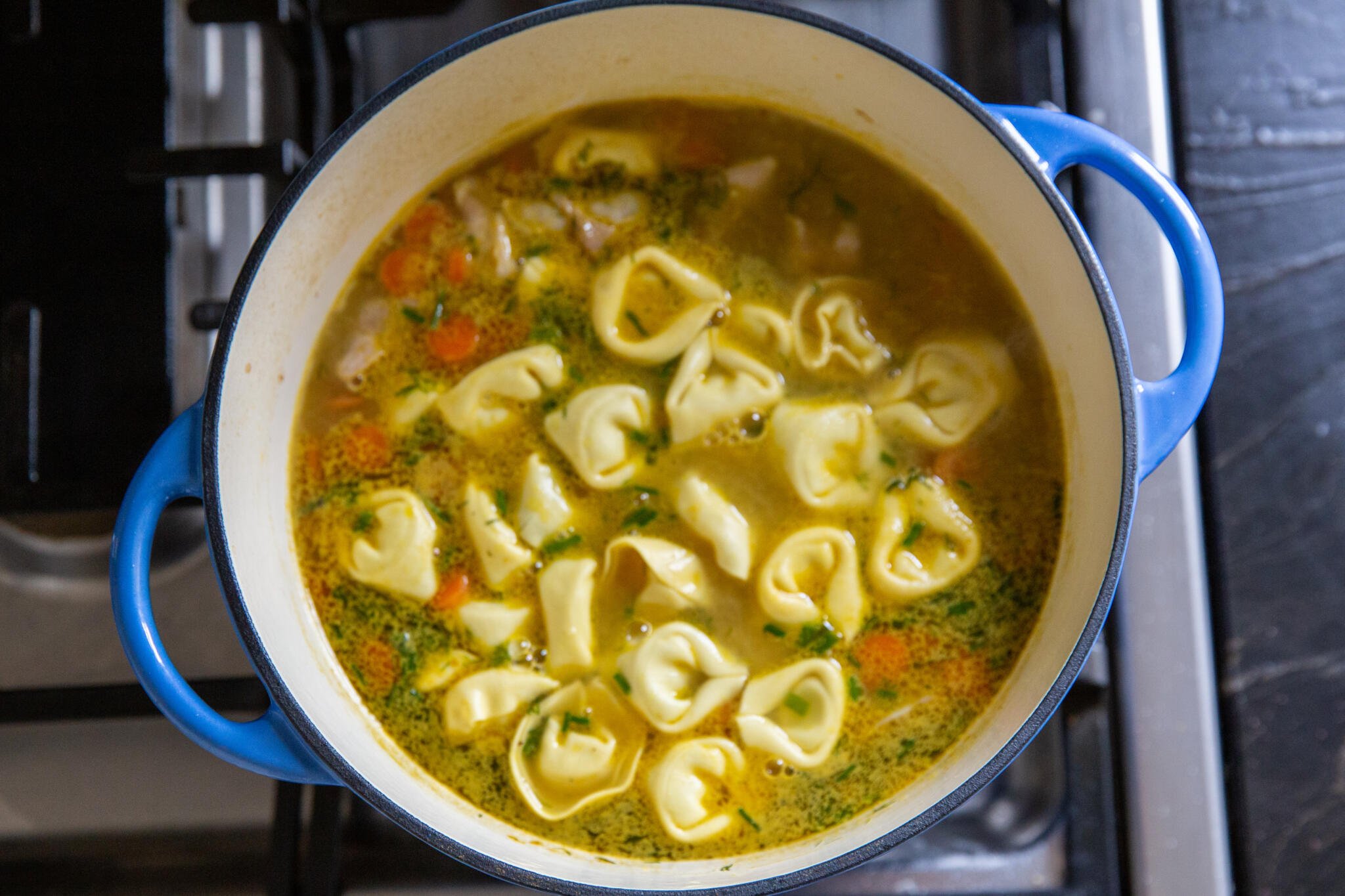 Easy Chicken Tortellini Soup (One Pot) - Momsdish