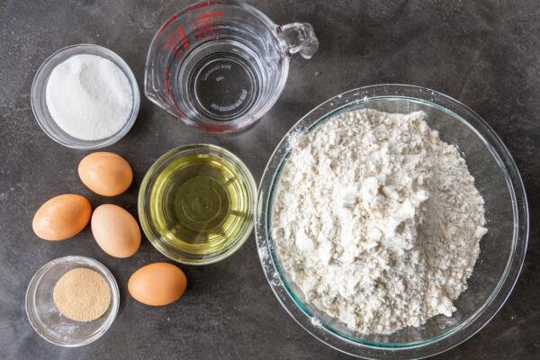 ingredients for the challah bread