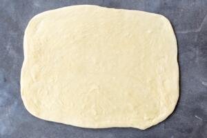 babka dough rolled out