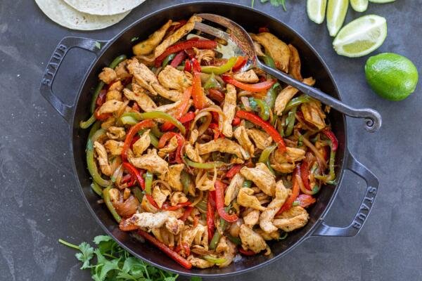 Chicken Fajita in a skillet