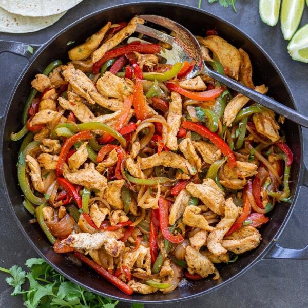 Chicken Fajita in a skillet