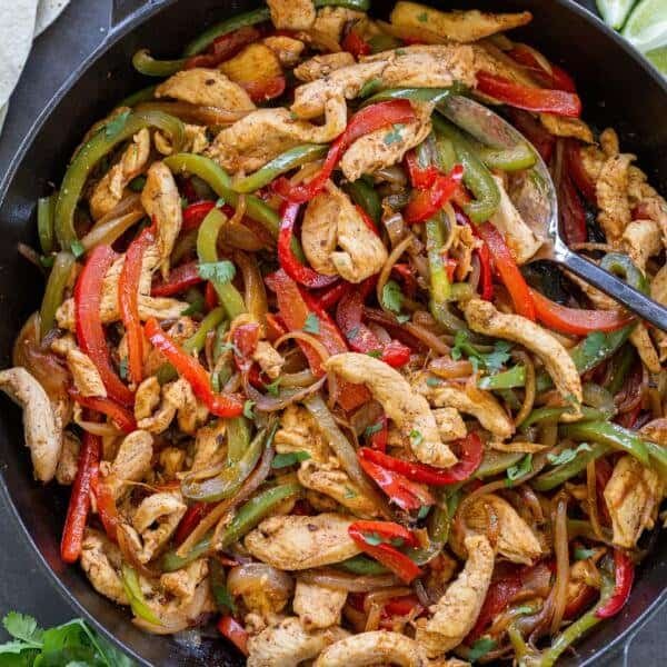 Chicken Fajita in a skillet