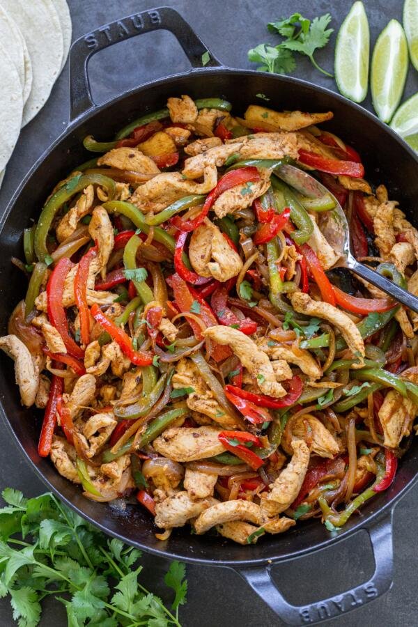 Chicken Fajita in a skillet