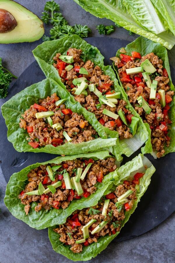 Lettuce wraps with turkey