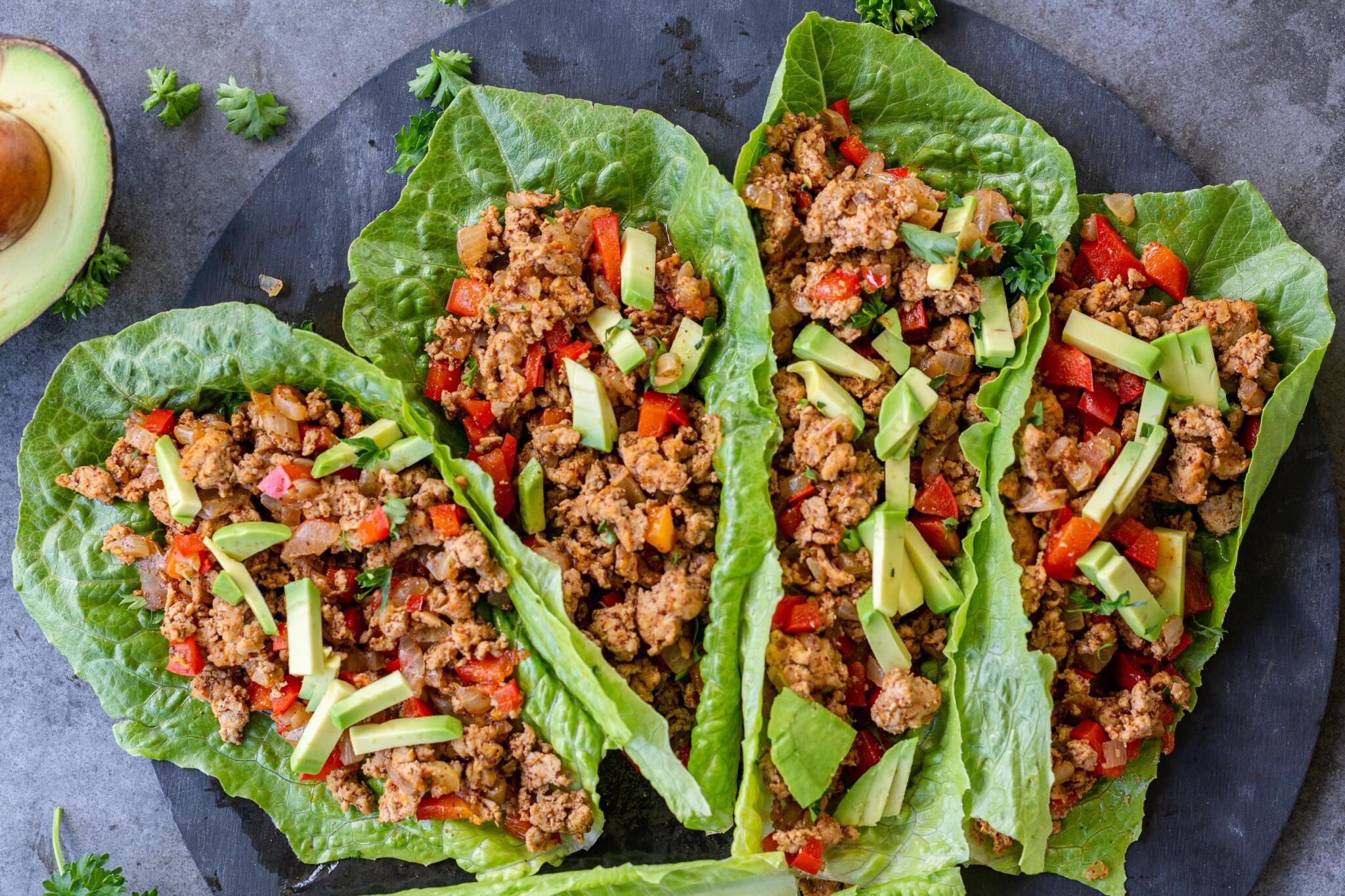 taco-lettuce-wraps-with-turkey-quinoa-platings-pairings