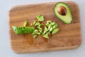 cut avocado into pieces