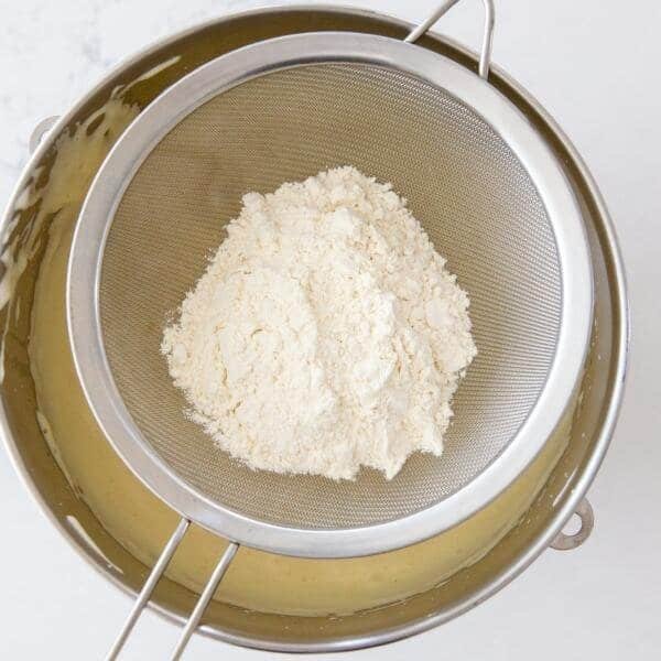 flour on a sifter
