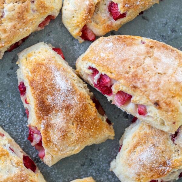 scones on a tray