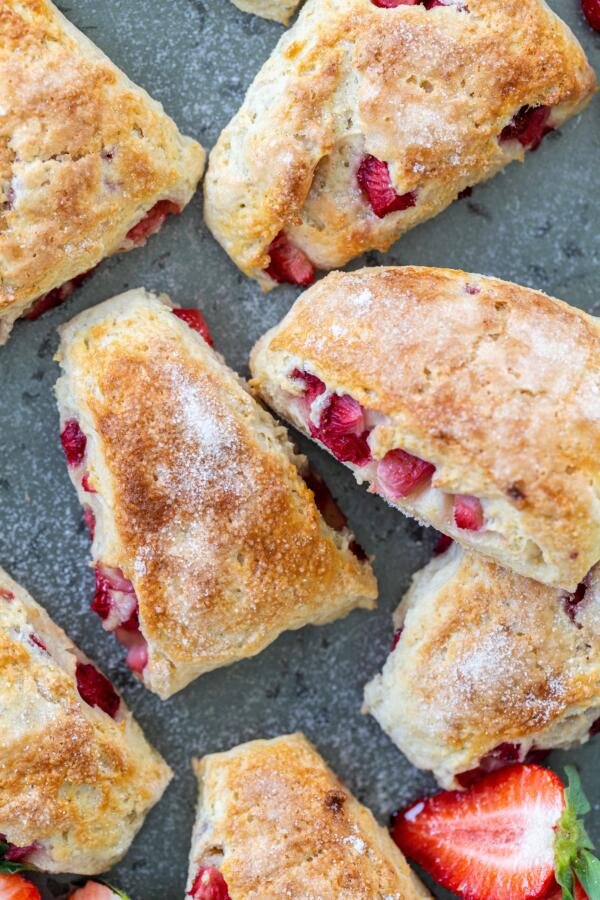 scones on a tray