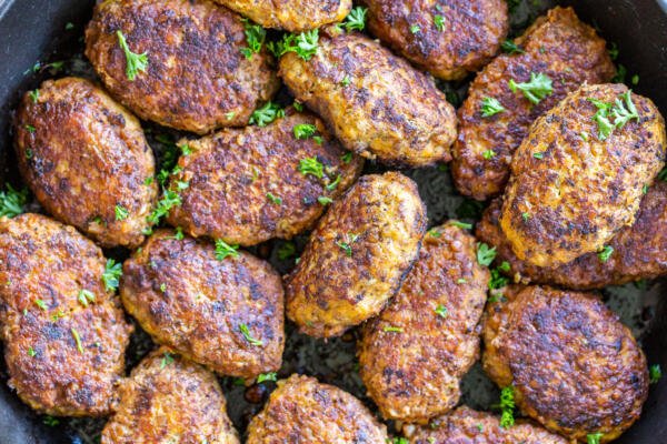 Buckwheat Meat Patties in a serving tray