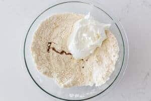 sour cream added to dry ingredients