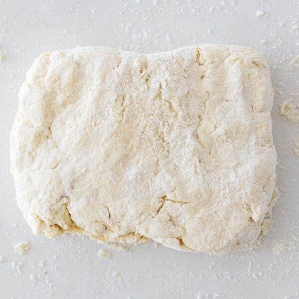 scones dough on a surface