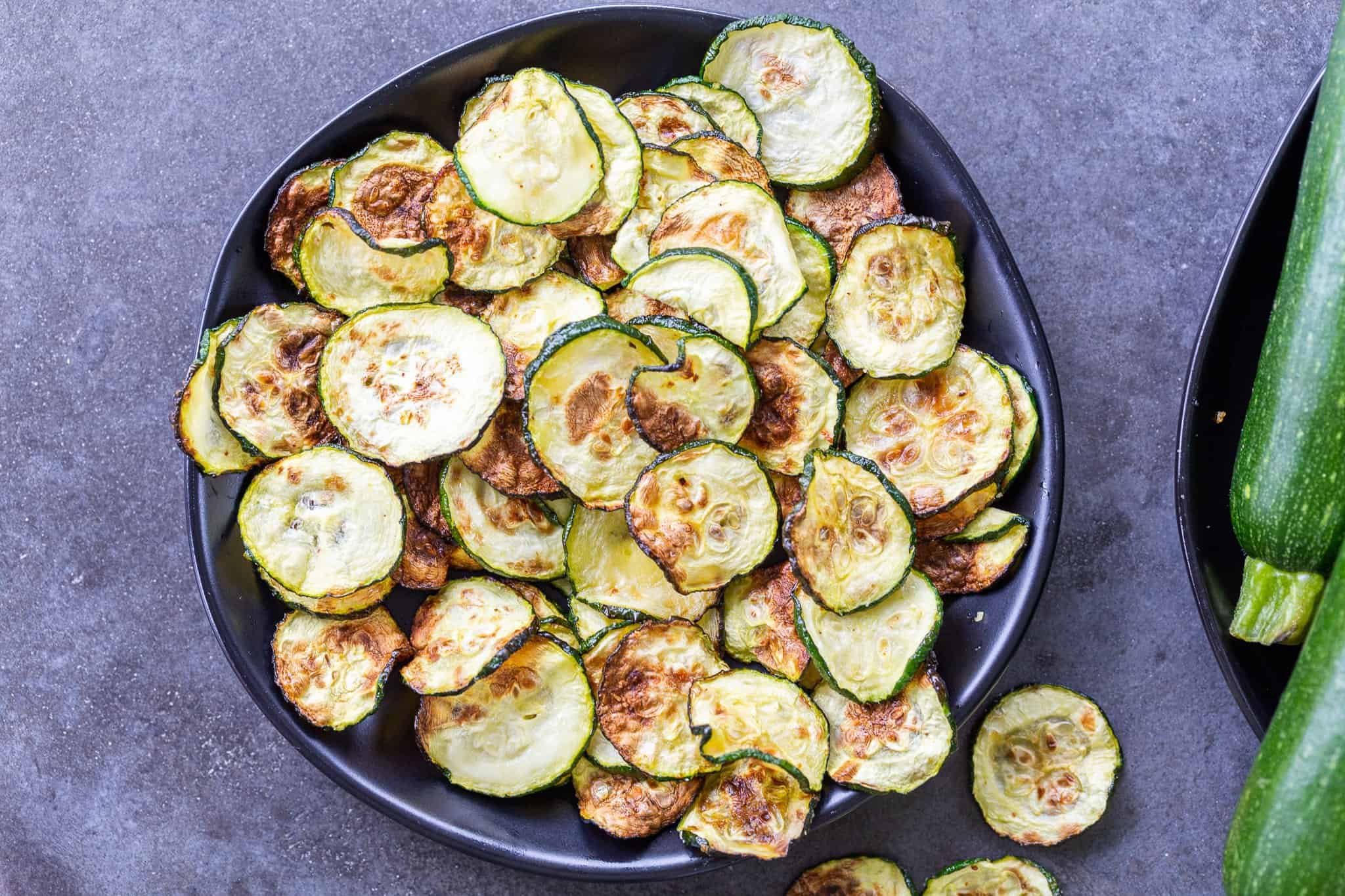 Air Fryer Zucchini Chips (No Breading) - Momsdish